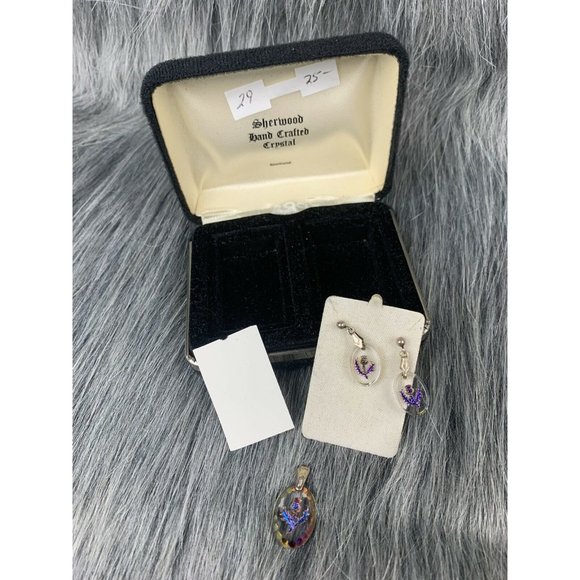 Sherwood Crystal Scotland Pendant Earrings Set - Picture 6 of 7